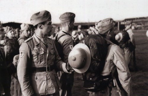 Oberleutnant Horst Trebes chef of 1 company Regiment 3 inspecting the troops.jpg