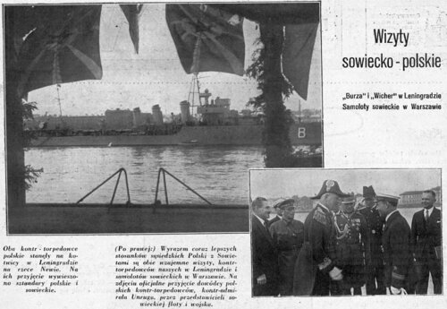 Polskie niszczycielw w Leningradzie  Ilustracja Polska nr 31  1934 r.jpg