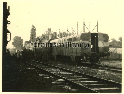 Soldiers with Polish booty, armored train, steam locomotive, Poland 1939 a.jpg